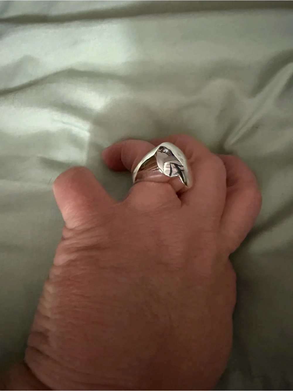 Sterling Silver Puffy Heart Ring - Polished Silver Women’s Fashion Ring